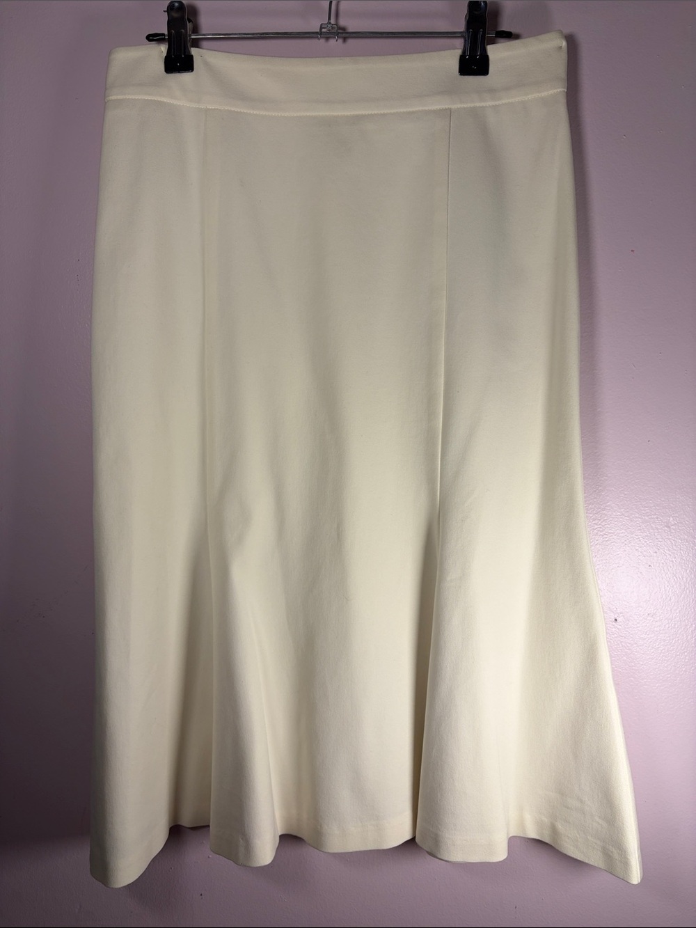 Pink Tartan Cream A-Line Midi Skirt